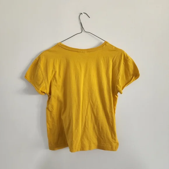 Vintage Print Mustard Yellow Top - Picture 3 of 3
